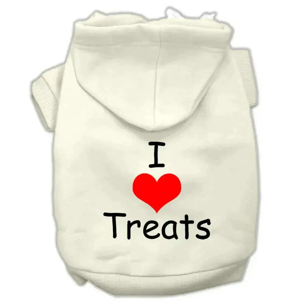 I-Love-Treats-Screen-Print-Pet-Hoodies-Cream-Size-Lg-GreatEagleInc-320158270