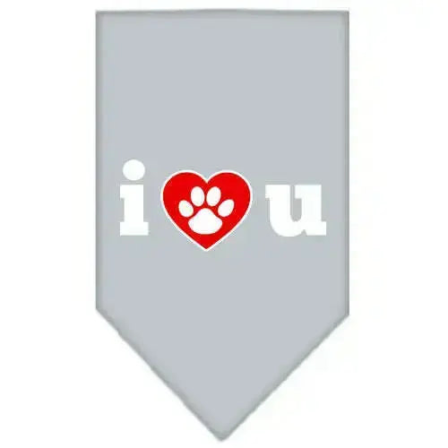 I-Love-U-Screen-Print-Bandana-Grey-Large-GreatEagleInc-333917946