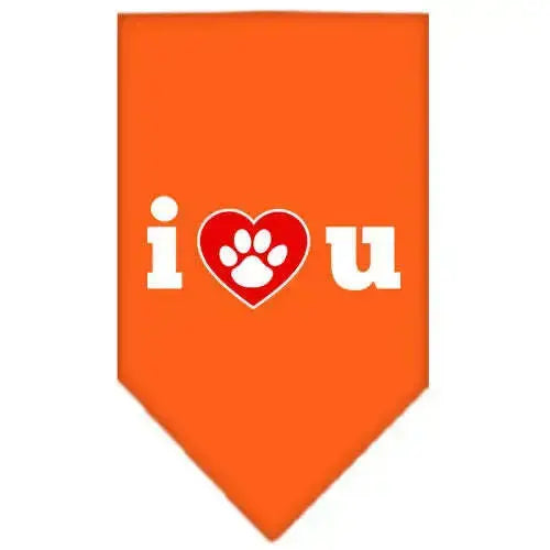I-Love-U-Screen-Print-Bandana-Orange-Large-GreatEagleInc-333917713