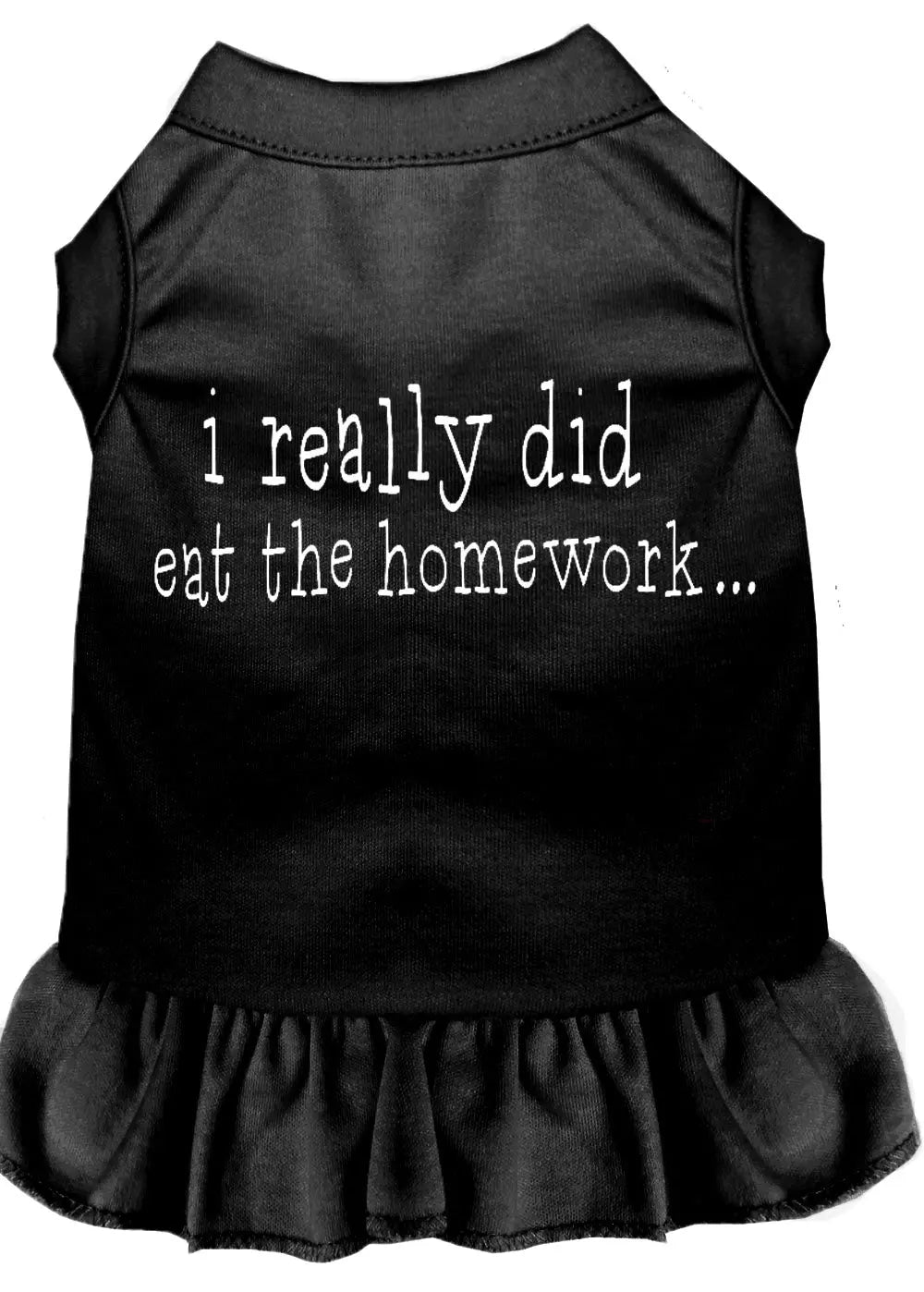 I Really Did Eat The Homework Screen Print Dress Black Med Default Title