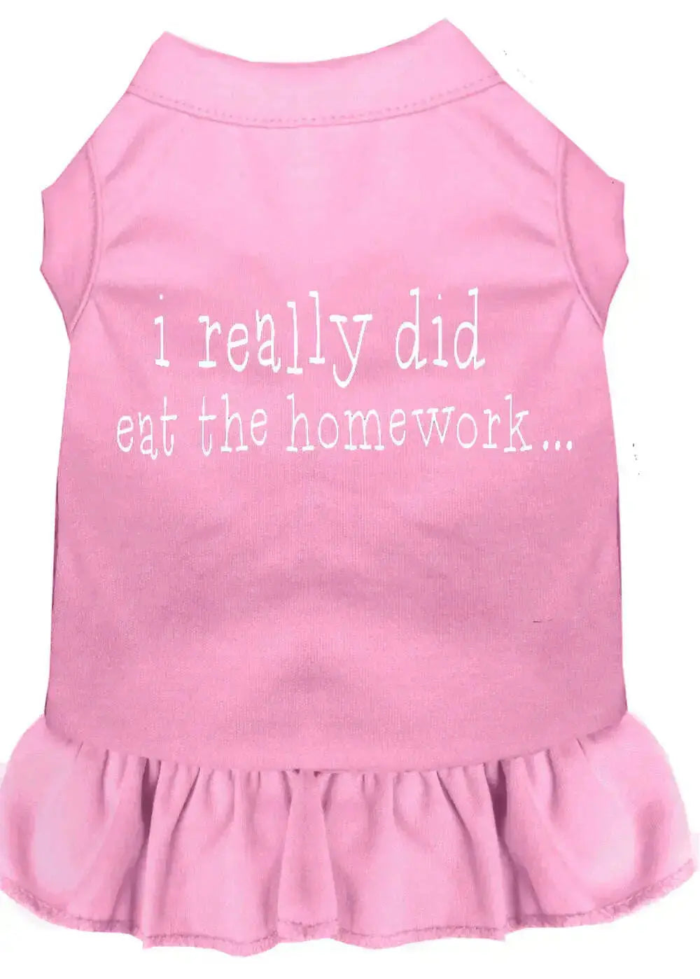 I-Really-Did-Eat-The-Homework-Screen-Print-Dress-Light-Pink-4x-_22_-GreatEagleInc-333752239