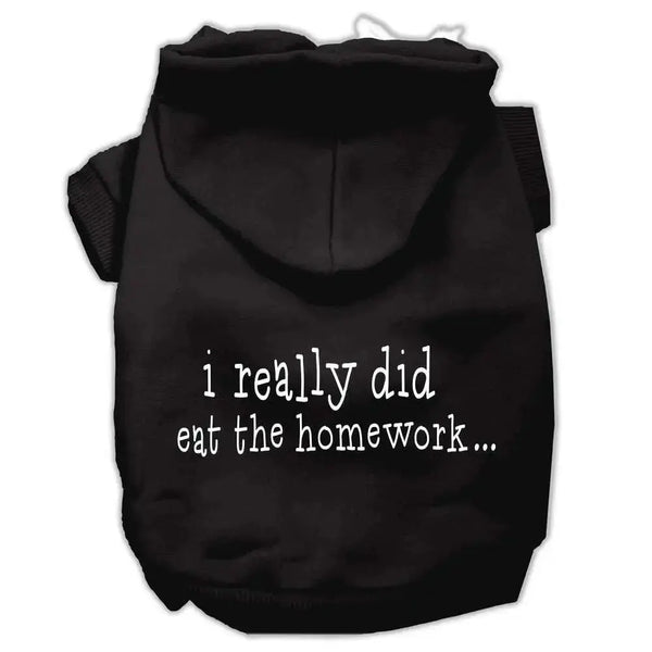I-Really-Did-Eat-The-Homework-Screen-Print-Pet-Hoodies-Black-Size-M-GreatEagleInc-333736036