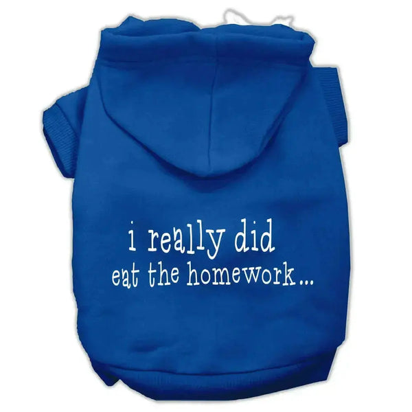 I-Really-Did-Eat-The-Homework-Screen-Print-Pet-Hoodies-Blue-Size-Xxl-GreatEagleInc-319849512