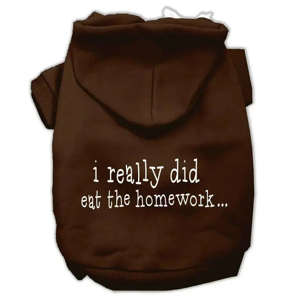 I-Really-Did-Eat-The-Homework-Screen-Print-Pet-Hoodies-Brown-Size-Xl-GreatEagleInc-319851191