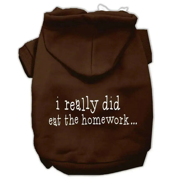 I-Really-Did-Eat-The-Homework-Screen-Print-Pet-Hoodies-Brown-Size-Xs-GreatEagleInc-319850270