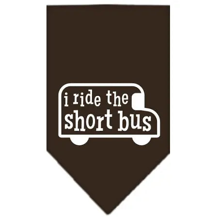 I Ride The Short Bus Screen Print Bandana Cocoa Large Default Title