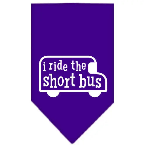 I Ride The Short Bus Screen Print Bandana Purple Large Default Title