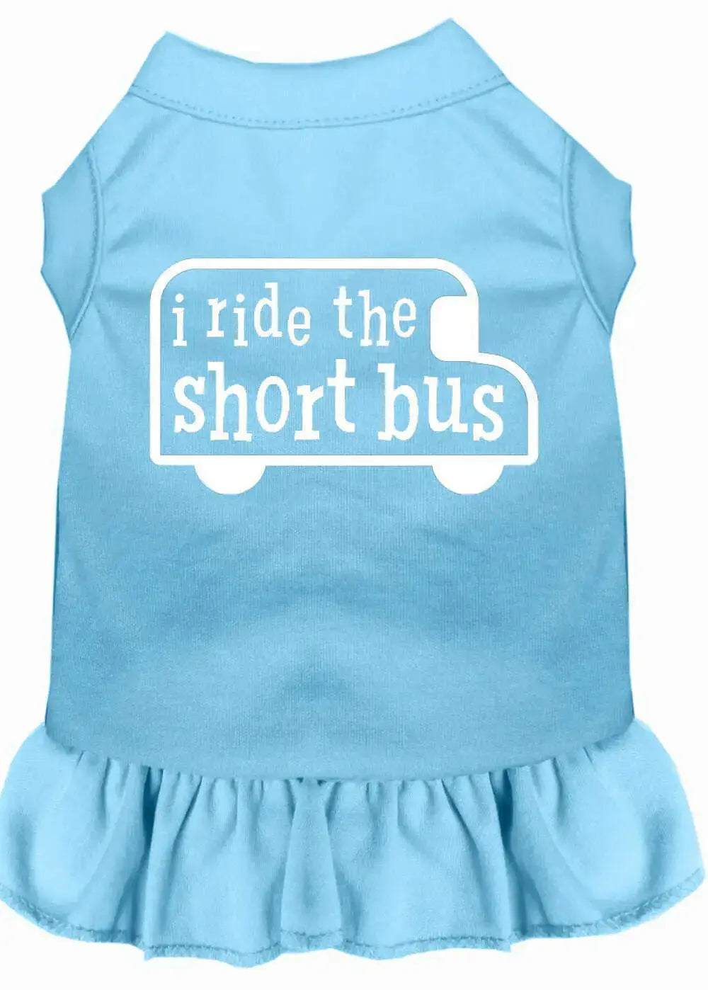 I-Ride-The-Short-Bus-Screen-Print-Dress-Baby-Blue-Xxxl-GreatEagleInc-320204427