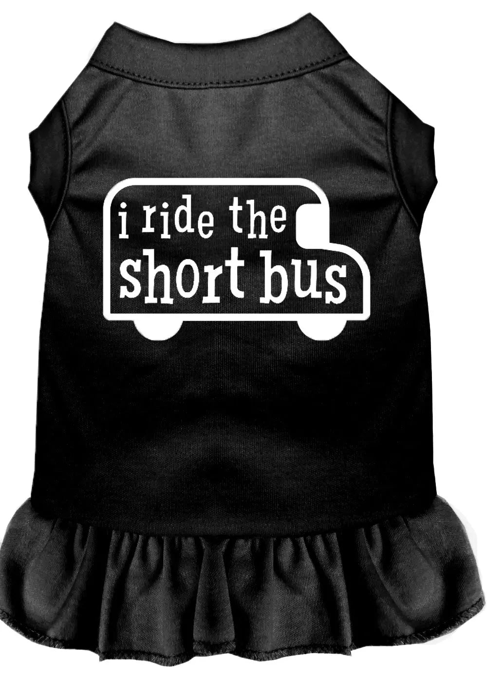 I Ride The Short Bus Screen Print Dress Black Xl Default Title