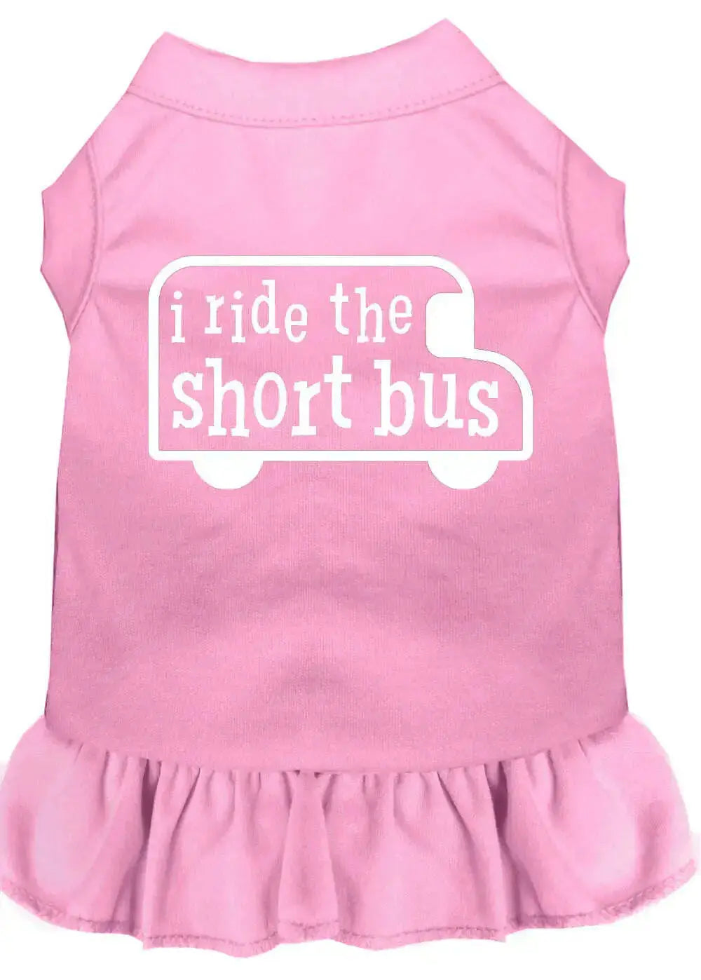 I-Ride-The-Short-Bus-Screen-Print-Dress-Light-Pink-Xl-GreatEagleInc-320093568