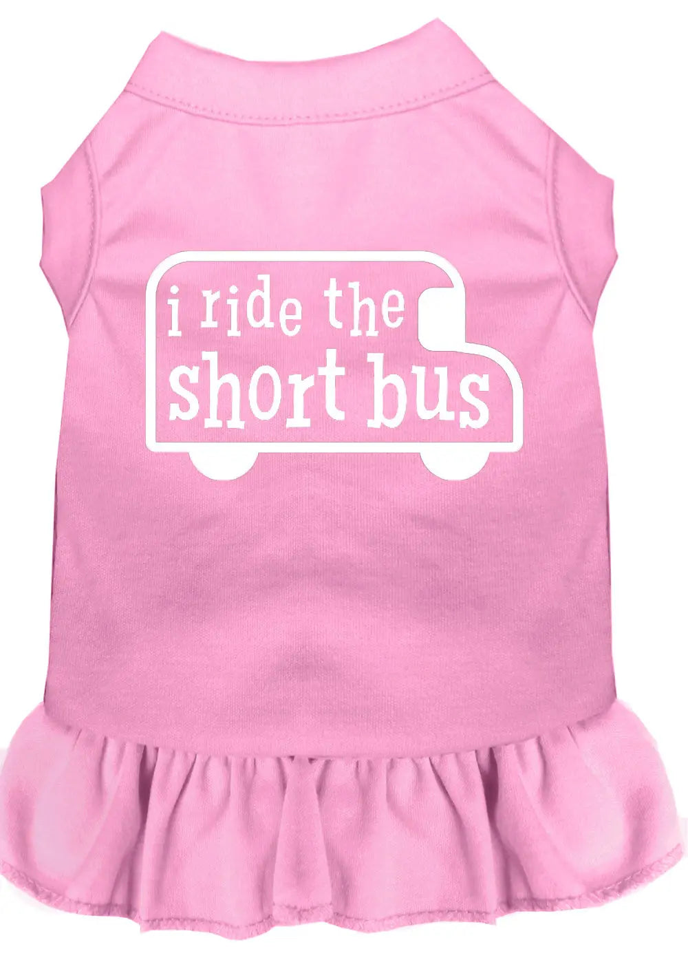 I Ride The Short Bus Screen Print Dress Light Pink Xs Default Title