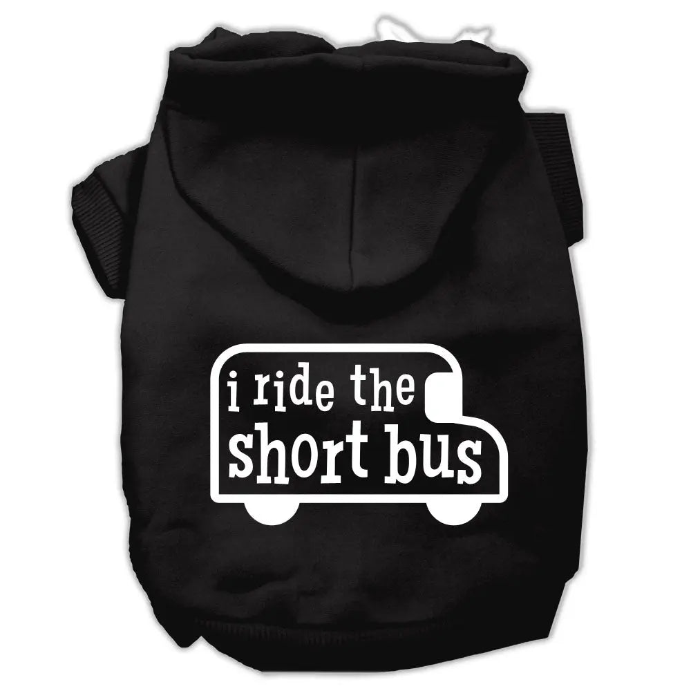 I Ride The Short Bus Screen Print Pet Hoodies Black Size Xxxl Default Title