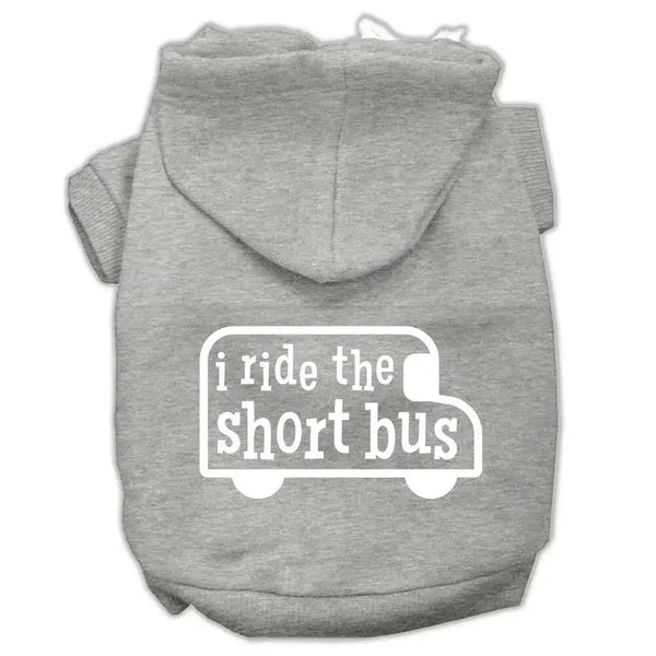 I-Ride-The-Short-Bus-Screen-Print-Pet-Hoodies-Grey-Size-Xxl-GreatEagleInc-319884043