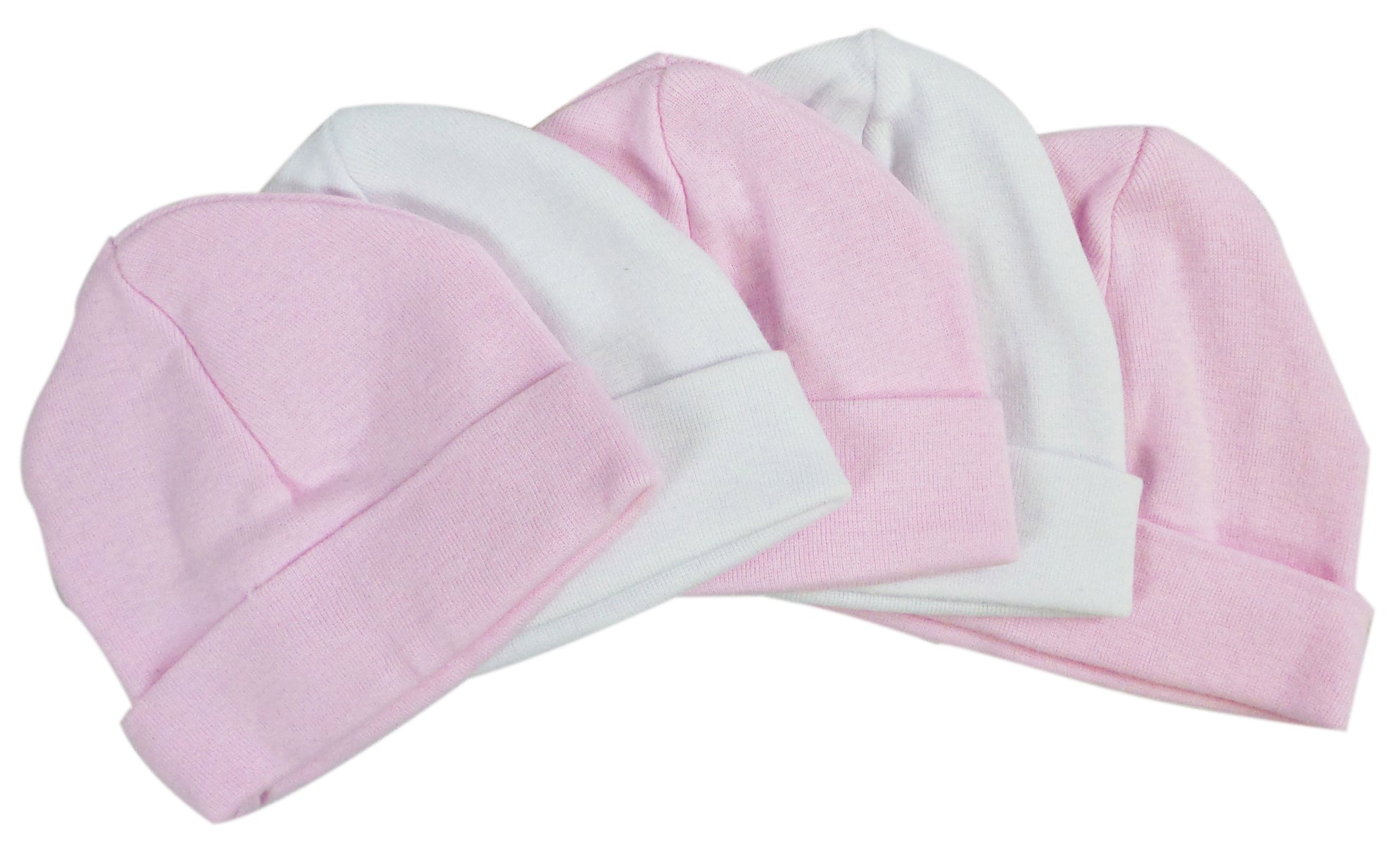 Pink & White Baby Caps (pack Of 5) GreatEagleInc