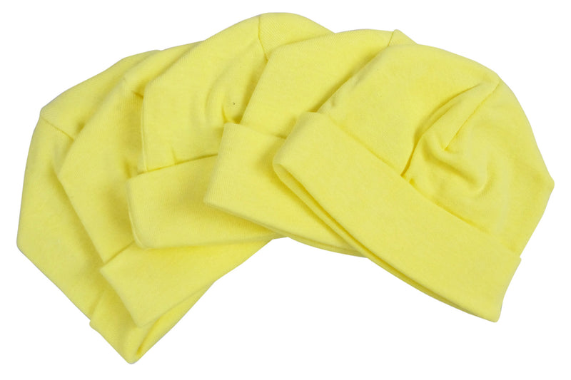 Yellow Baby Cap (pack Of 5) GreatEagleInc