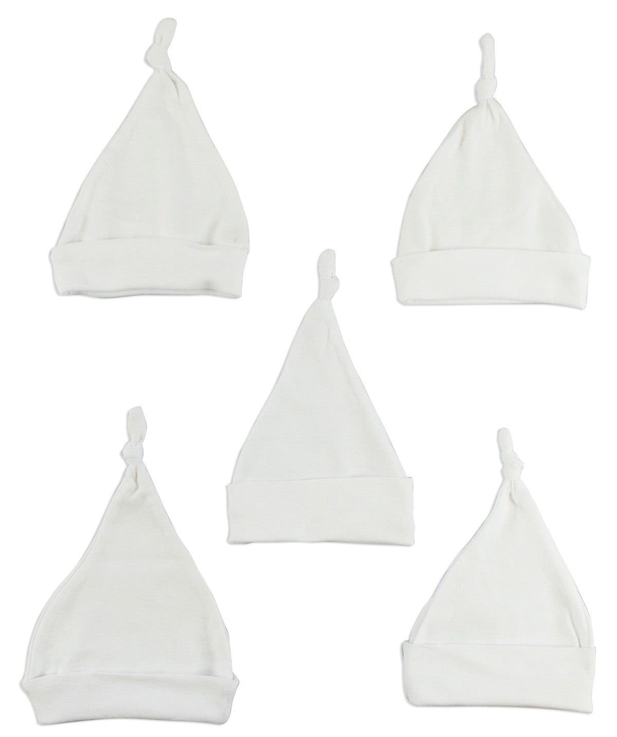 White Knotted Baby Cap (pack Of 5) GreatEagleInc