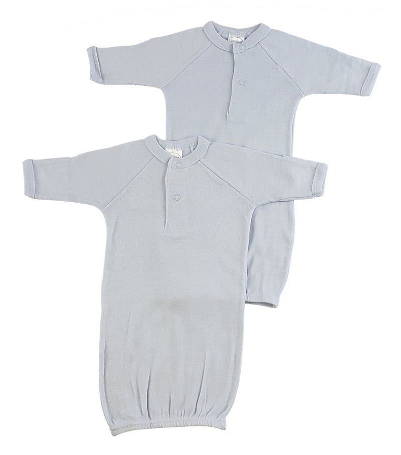 Preemie Solid Blue Gown - 2 Pack GreatEagleInc