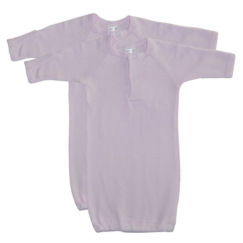 Preemie Solid Pink Gown - 2 Pack GreatEagleInc