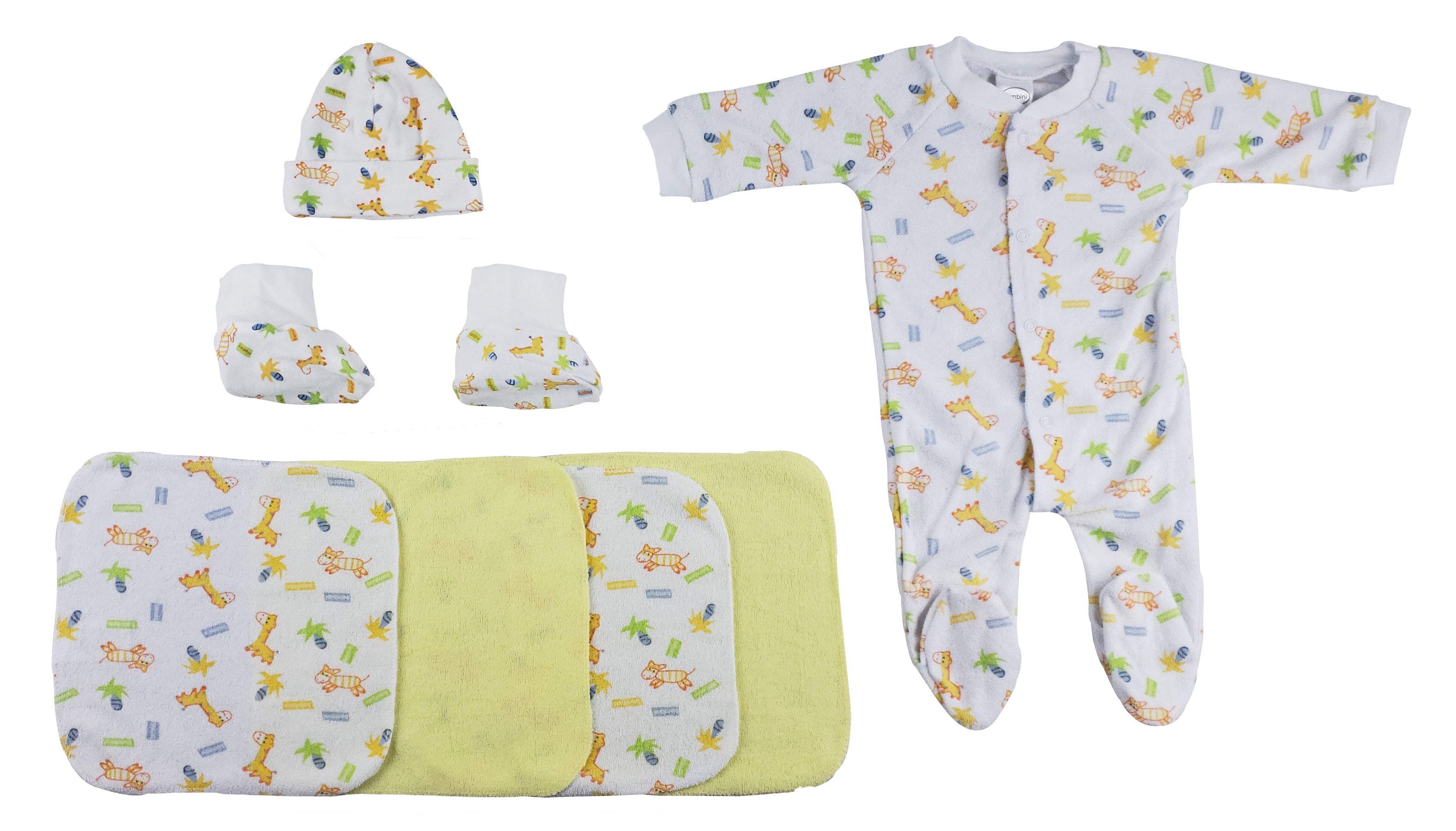 Caps, Booties And Washcloths - 9 Pc Set GreatEagleInc