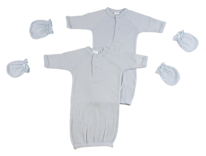 Preemie Boys Gowns And Mittens GreatEagleInc