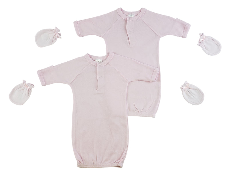 Preemie Girls Gowns And Mittens GreatEagleInc