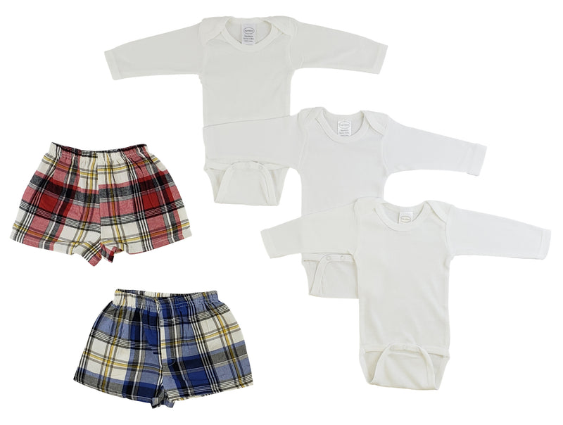 Infant Long Sleeve Onezies And Boxer Shorts GreatEagleInc