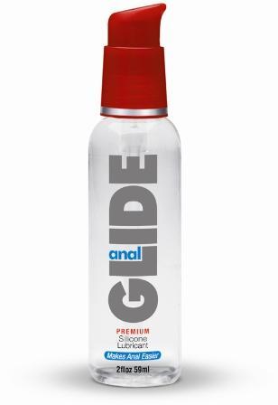 Anal Glide Silicone Lubricant 2oz Pump Body Action Products