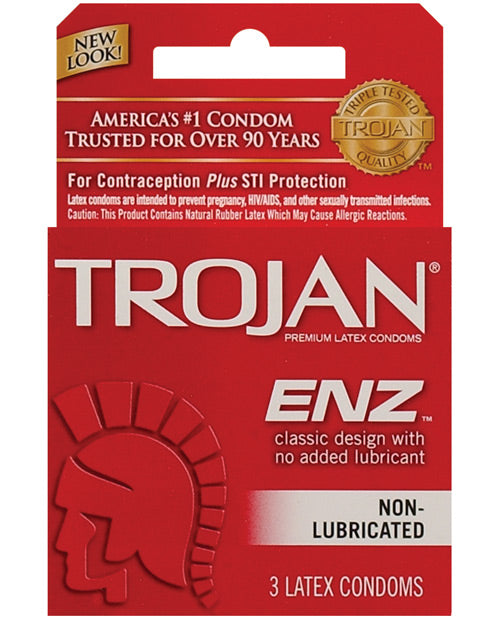Trojan Enz Non-lubricated - Box Of 3 Paradise Marketing