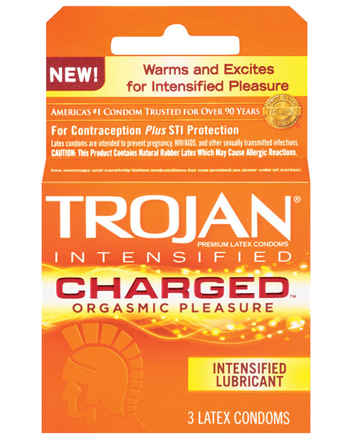 Trojan Intensified Charged Condoms - Box Of 3 Default Title