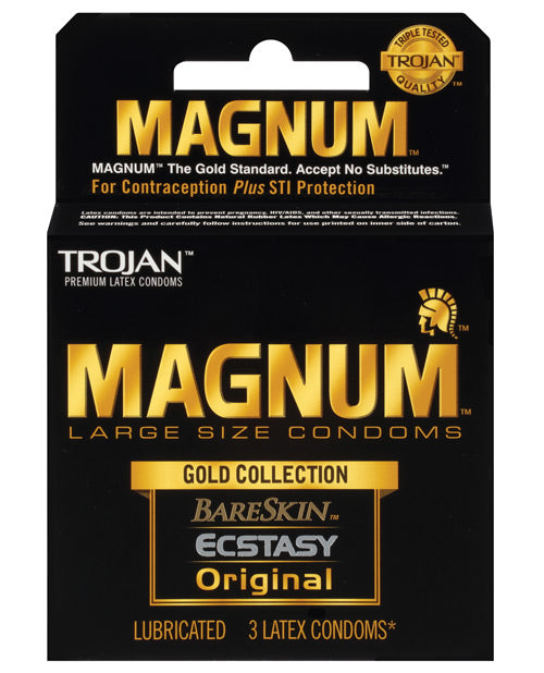 Trojan Magnum Gold Collection - Box Of 3 Paradise Marketing