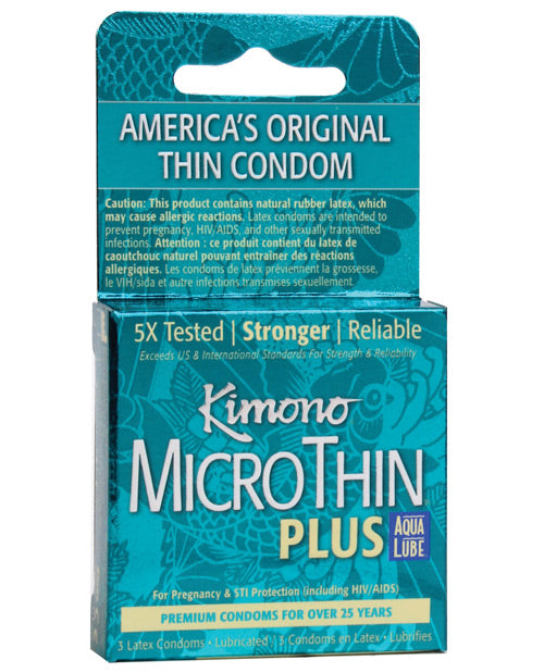 Kimono Micro Thin Aqua Lube Condom - Box Of 12 Paradise Marketing