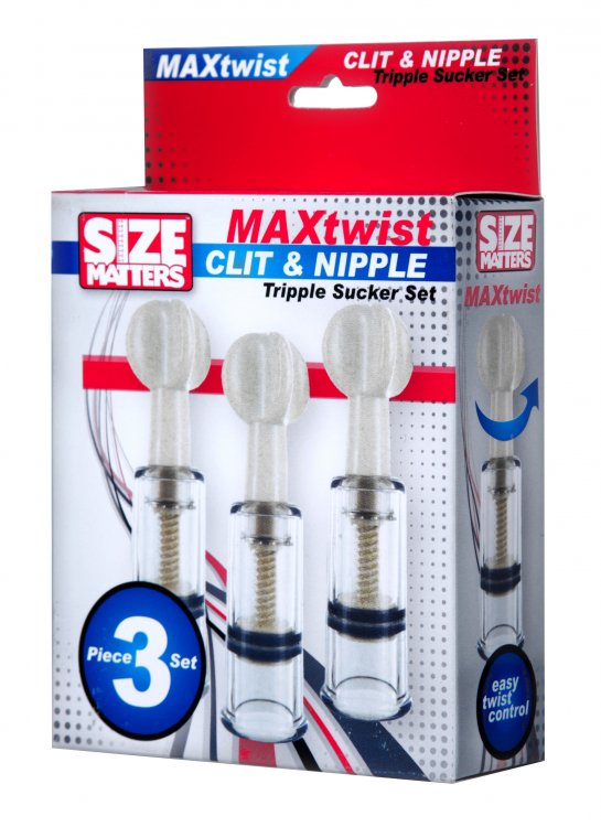 Size Matters Twisted Triplets Nipple & Clit Suckers XR Brands