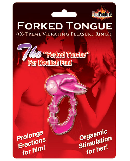 Forked Tongue X-treme Vibrating Pleasure Ring - Magenta Hott Products