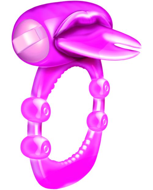 Forked Tongue X-treme Vibrating Pleasure Ring - Magenta Hott Products
