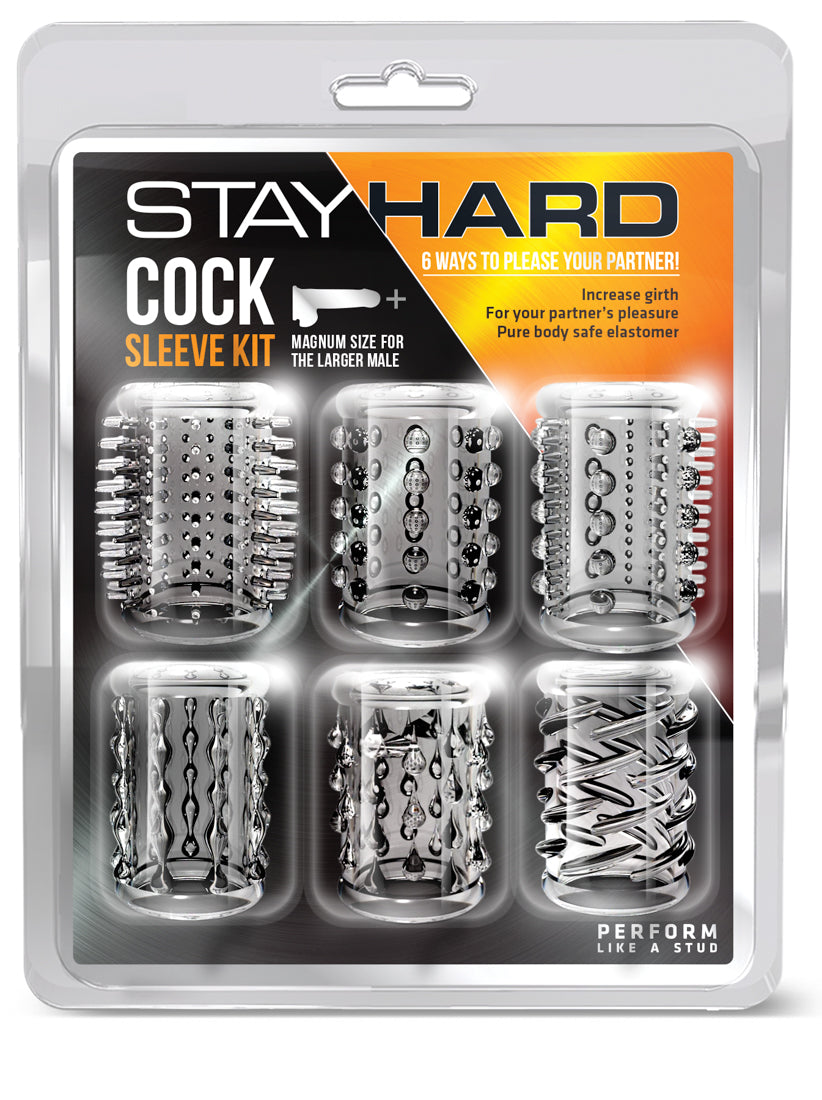 Stay Hard Cock Sleeve Kit Clear Blush Novelties