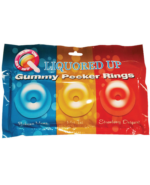 Liquored Up Pecker Gummy Rings - Pack Of 3 Hott Products