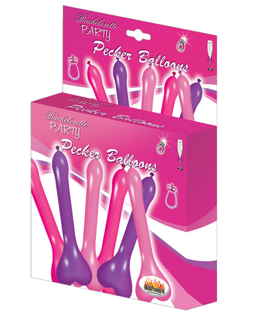 Pecker Balloons - Asst. Colors Box Of 6 Hott Products