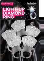 (wd)light Up Diamond Ring 5pk HOTT Products