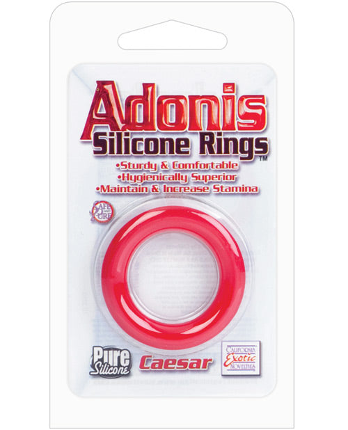 Adonis Caesar Silicone Ring - Red California Exotic Novelties