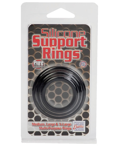 Silicone Support Rings - Black California Exotic Novelties