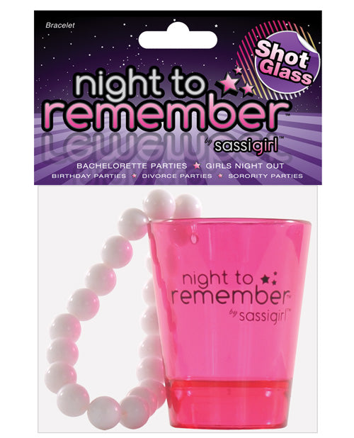 Night To Remember Shot Glass Bracelet By Sassigirl - Pink Sassigirl INC