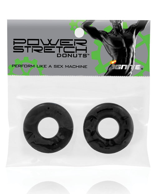 Ignite Power Stretch Donut Cock Ring - Clear Pack Of 2 Si Novelties