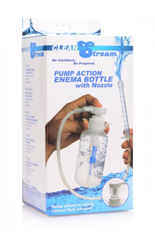 Cleanstream Pump Action Enema Bottle W- Nozzle 300ml XR Brands