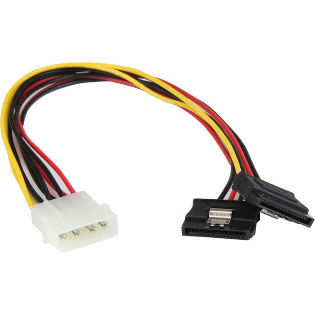 StarTech.com 12in LP4 to 2x Latching SATA Power Y Cable Splitter Adapter - 4 Pin Molex to Dual SATA Default Title