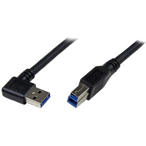 StarTech.com 1m Black SuperSpeed USB 3.0 Cable - Right Angle A to B - M/M Default Title