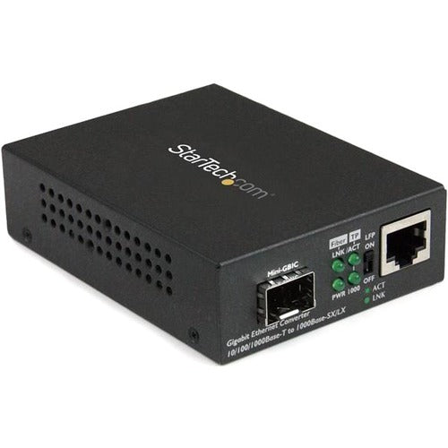 StarTech.com Gigabit Ethernet Fiber Media Converter with Open SFP Slot - Supports 10-100-1000 Networks StarTech.com