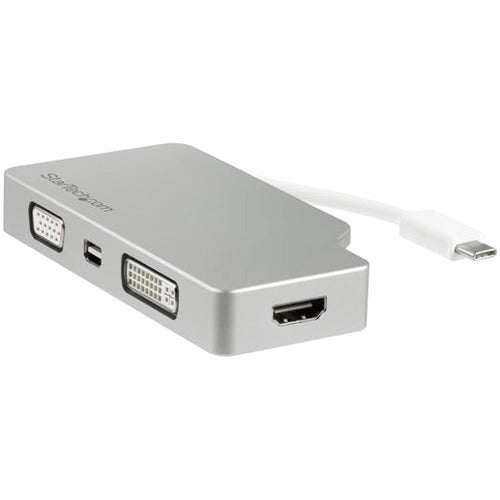 StarTech.com USB-C Multiport Video Adapter - 4-in-1 USB-C to DVI - HDMI - VGA - mDP Video Adapter - Silver- 4K 30 Hz - CDPVGDVHDMDP StarTech.com