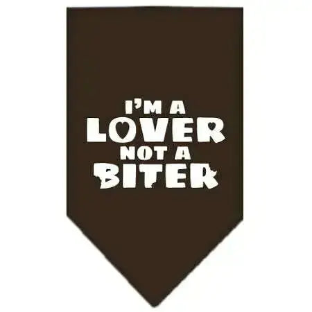 I_m-A-Lover-Not-A-Biter-Screen-Print-Bandana-Cocoa-Small-GreatEagleInc-319339140