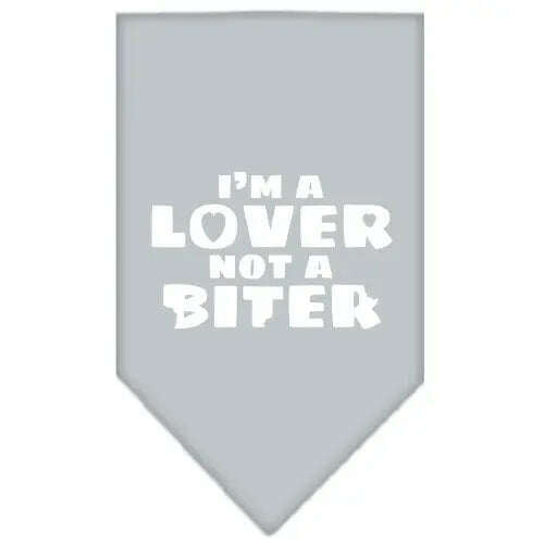 I_m-A-Lover-Not-A-Biter-Screen-Print-Bandana-Grey-Small-GreatEagleInc-319338977