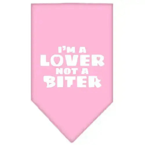 I_m-A-Lover-Not-A-Biter-Screen-Print-Bandana-Light-Pink-Small-GreatEagleInc-319338716